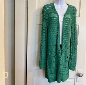 Anthropologie green knit sweater